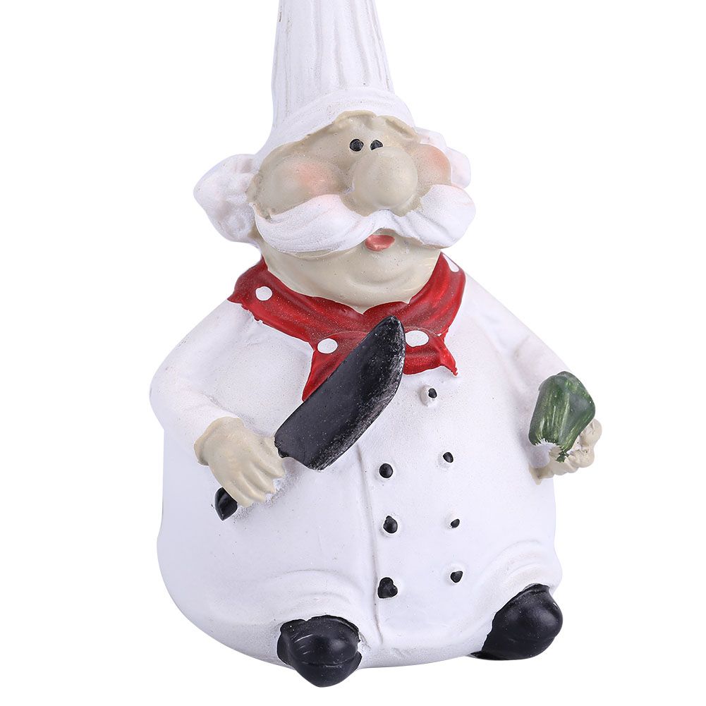 Creative Resin Kitchen Chef Figurine Decor House Restaurant Cafe Decorative view 15