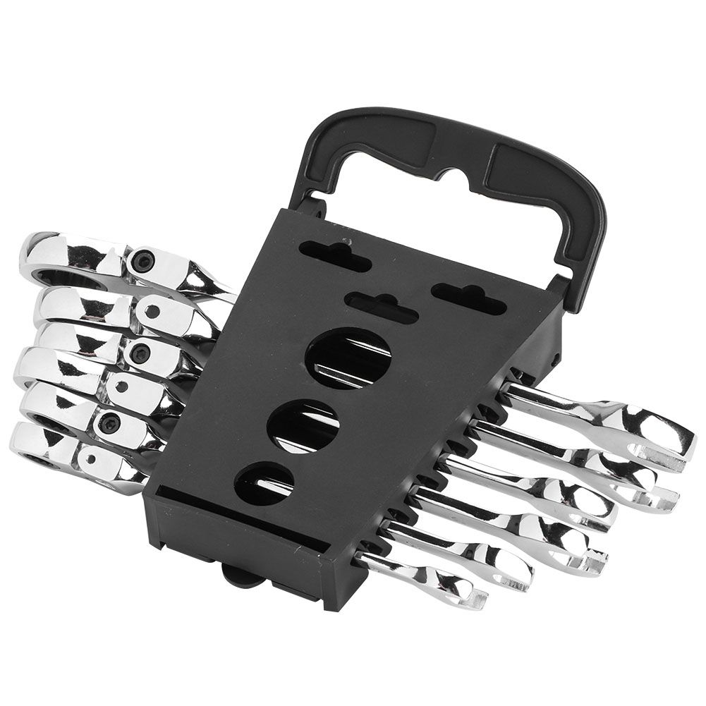 6Pcs Flexible Head Multi functional Ratchet Conination Spanner Wrench 8-17mm view 5