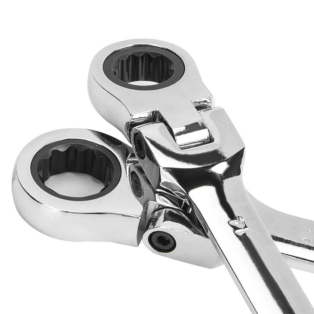 6Pcs Flexible Head Multi functional Ratchet Conination Spanner Wrench 8-17mm view 9