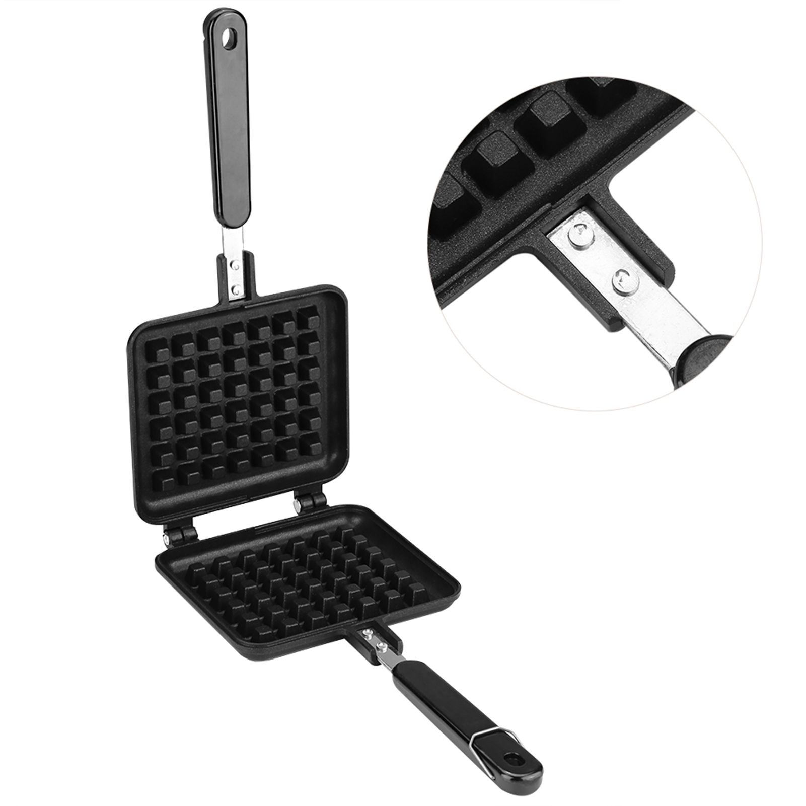 Household Kitchen Gas NOn Stick Waffle Maker Pan Mould Mold Press Plate view 10