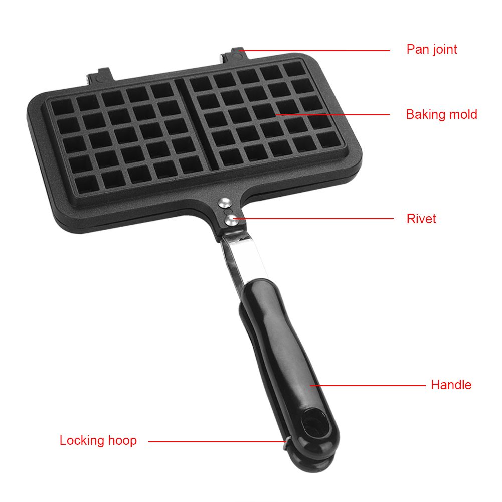 Dual Head Household Kitchen Gas NOn Stick Waffle Maker Pan Mould Mold Press view 5