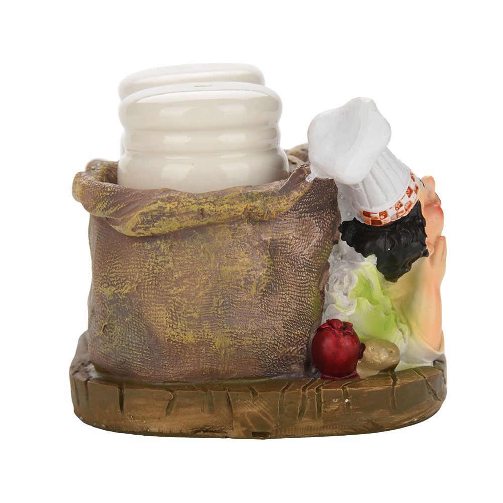 Cute Chef Statue Salt & Pepper Bottle Holder Ornaments Home Decor Kitchen view 9