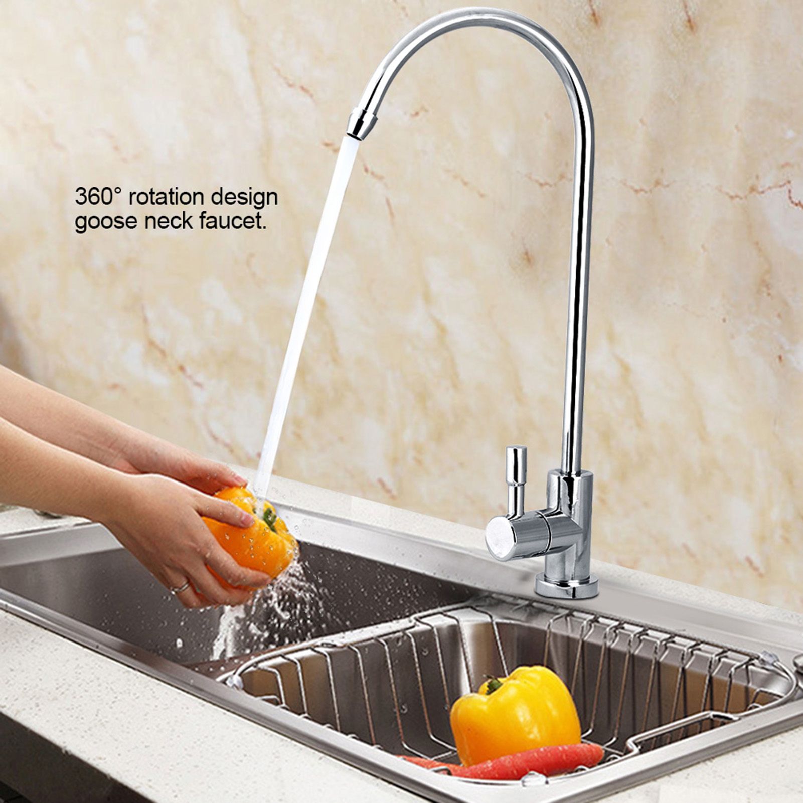 1/4'' zinc alloy Kitchen Sink Faucet Tap Chrome Reverse Osmosis RO Drinking view 4