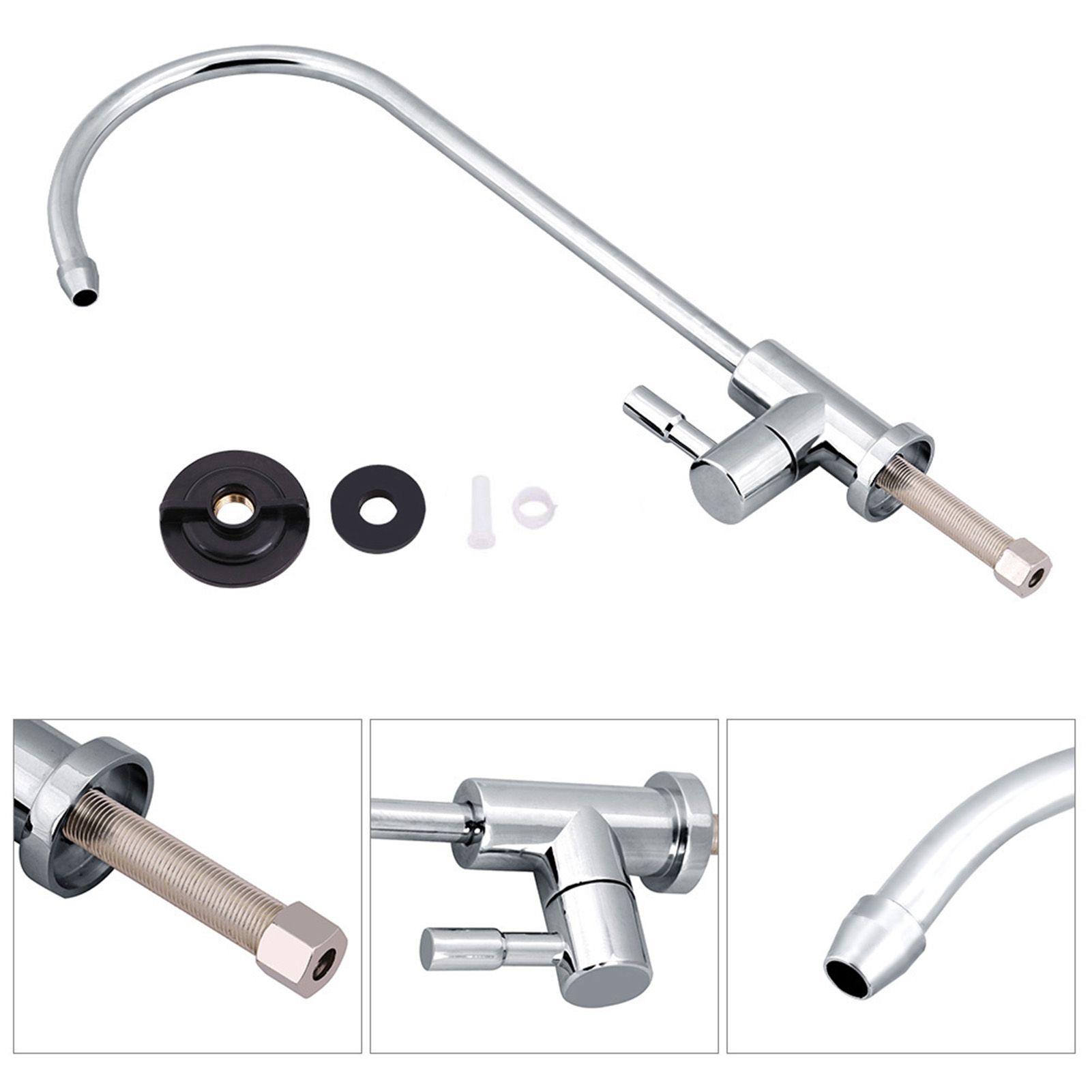 1/4'' zinc alloy Kitchen Sink Faucet Tap Chrome Reverse Osmosis RO Drinking view 6