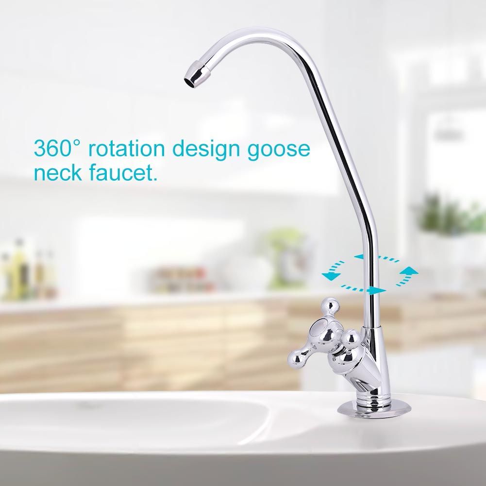 1/4'' Zinc Alloy Kitchen Faucet Tap Chrome Reverse Osmosis RO Drinking Water view 3