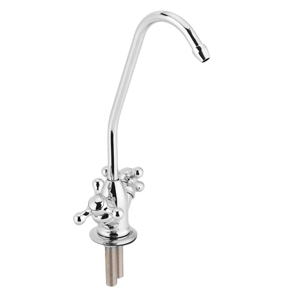 1/4'' Zinc Alloy Kitchen Double Head Faucet Tap Chrome Reverse Osmosis RO view 7
