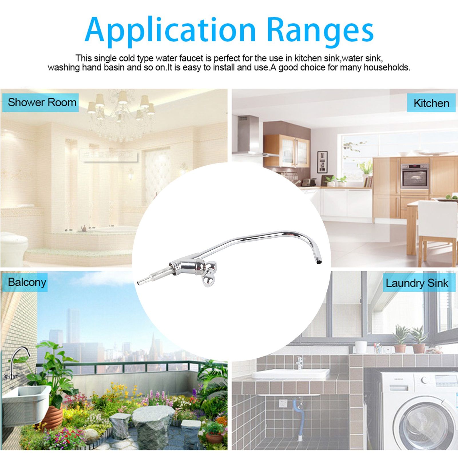 1/4'' Zinc Alloy Kitchen Faucet Tap Chrome Reverse Osmosis RO Drinking Water view 3