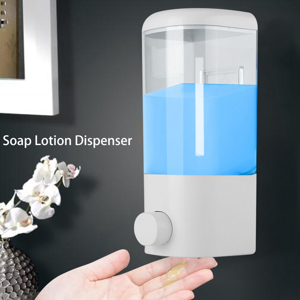 500ml Bathroom Hotel Wall Mounted Plastic Soap Liquid Shampoo Lotion Manual view 3