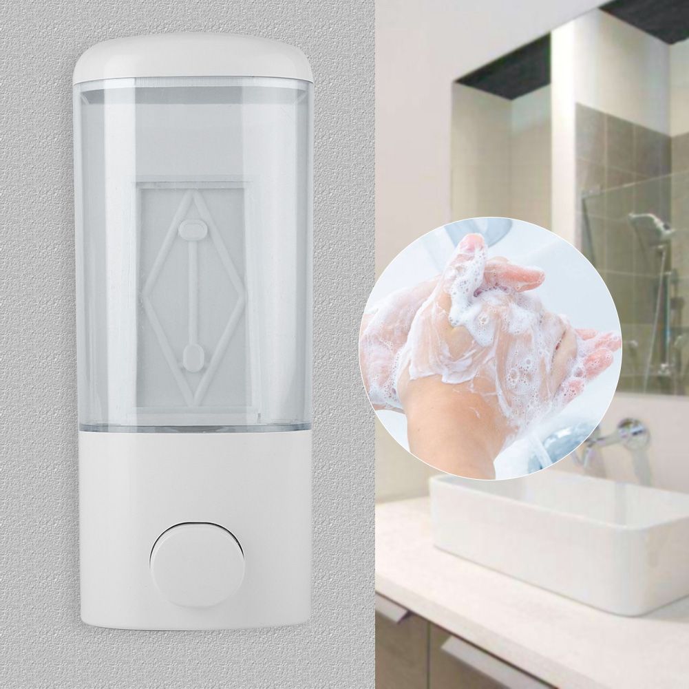 500ml Bathroom Hotel Wall Mounted Plastic Soap Liquid Shampoo Lotion Manual view 4