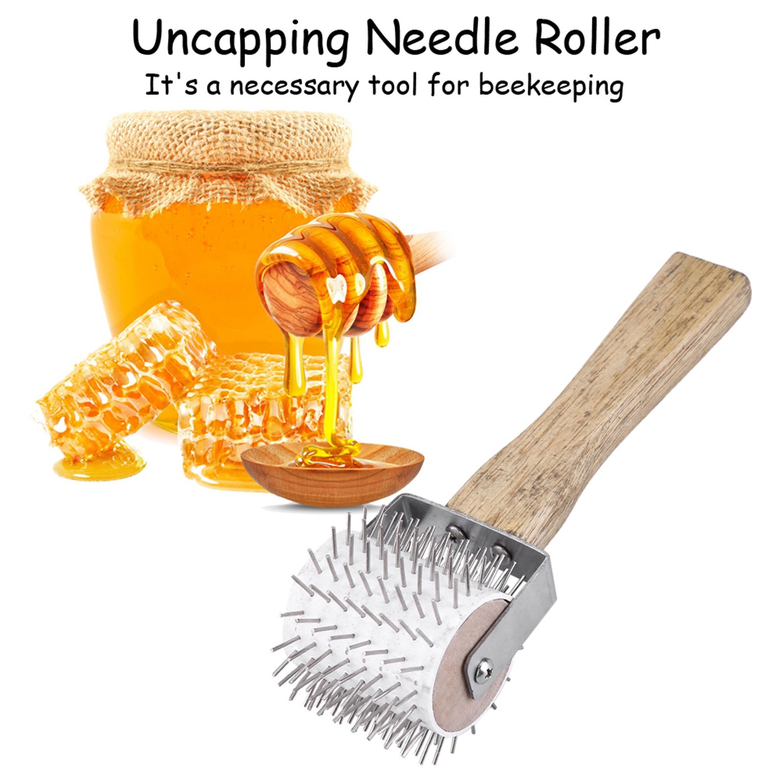Uncapping Needle Roller Bee Honey Comb Extracting Beekeeping Beekeeper view 2