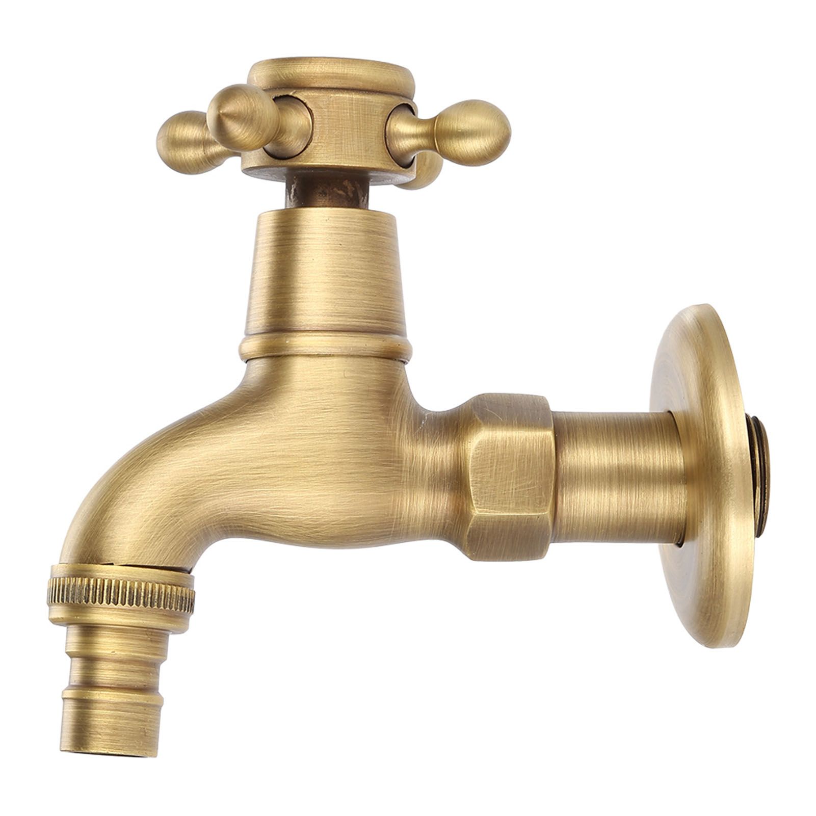 Vintage Solid Brass Single Handle Faucet for Washing Machine Wall Mounted view 5