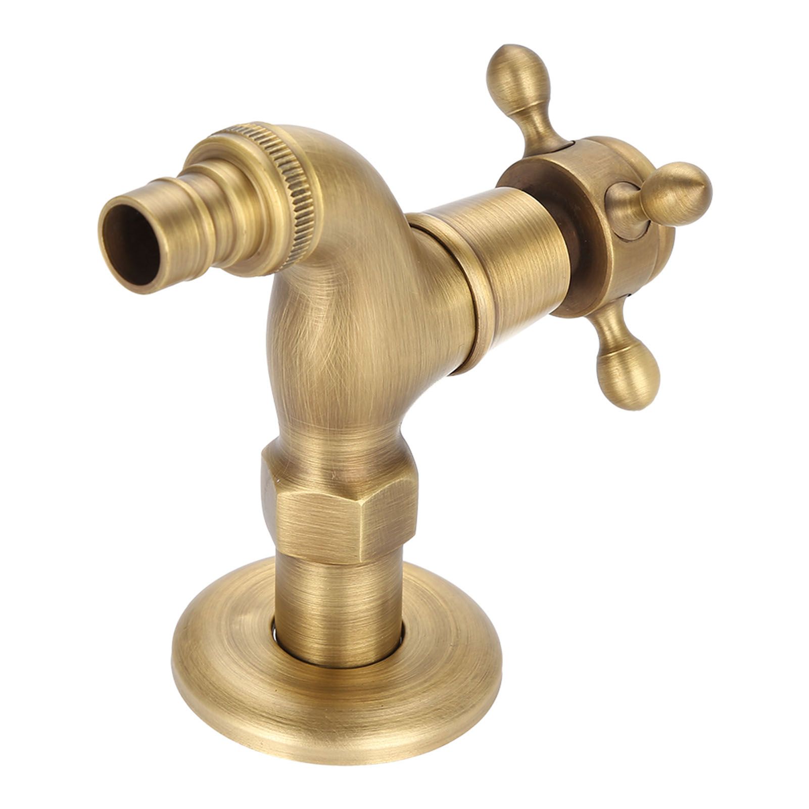 Vintage Solid Brass Single Handle Faucet for Washing Machine Wall Mounted view 6