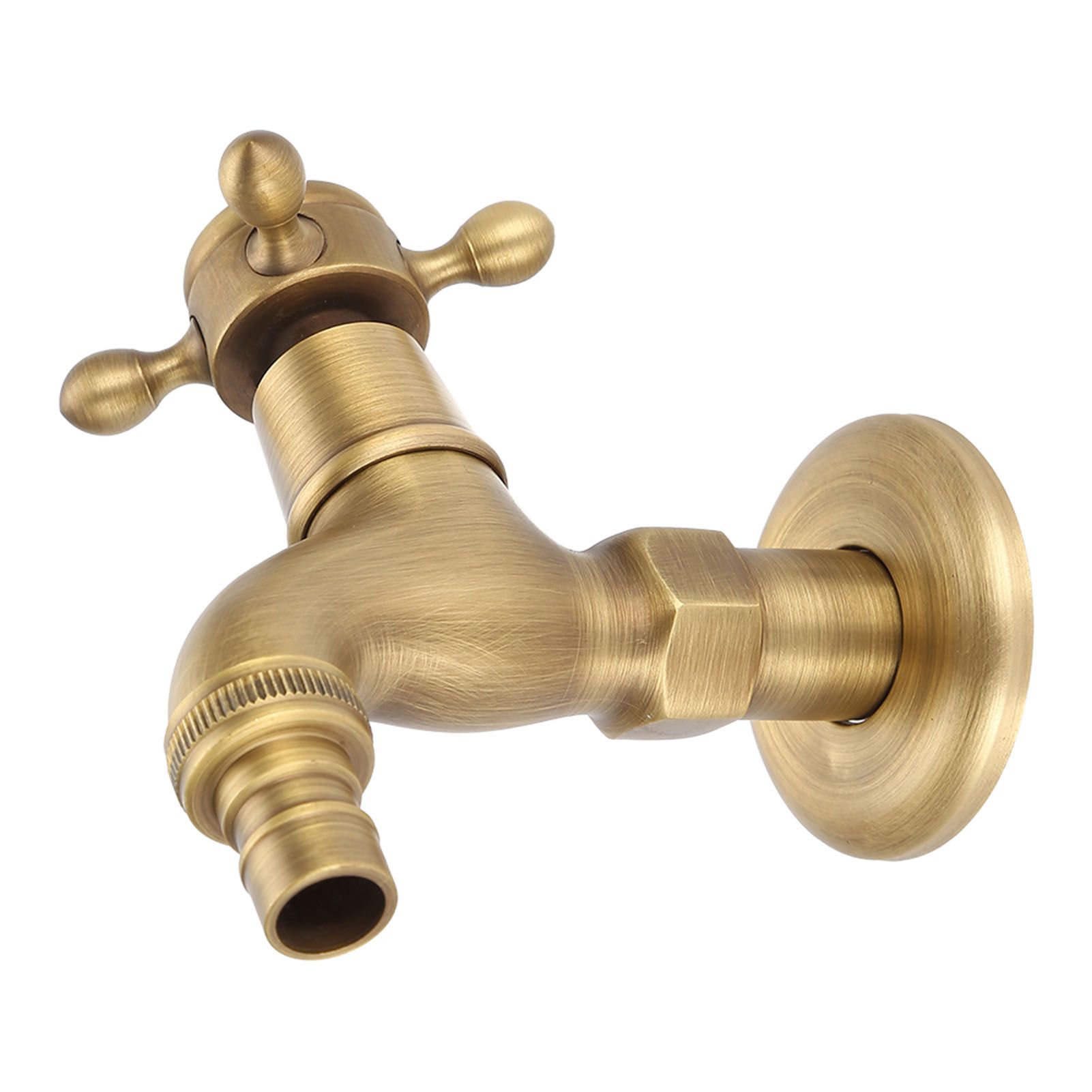 Vintage Solid Brass Single Handle Faucet for Washing Machine Wall Mounted view 7