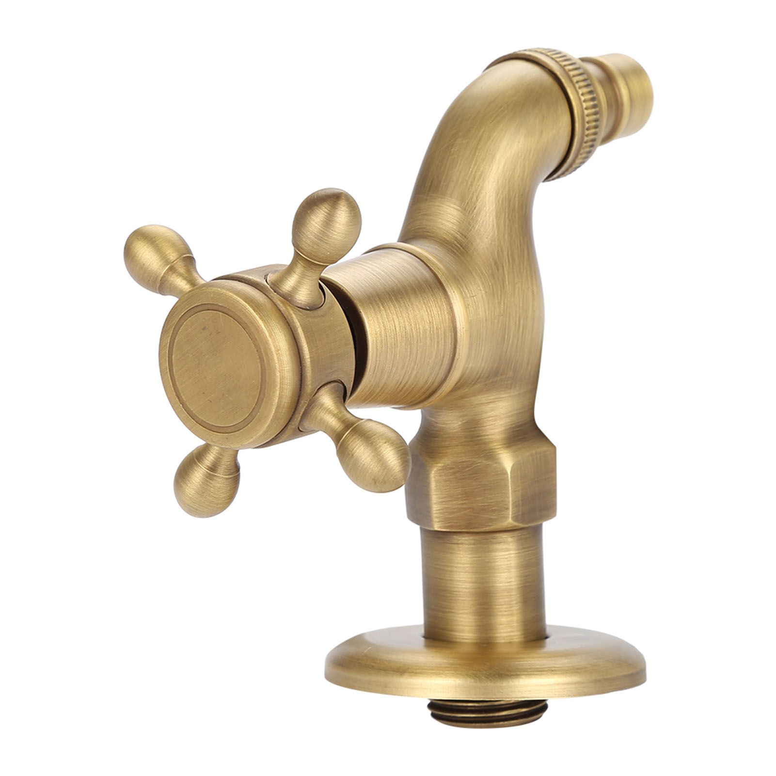 Vintage Solid Brass Single Handle Faucet for Washing Machine Wall Mounted view 8