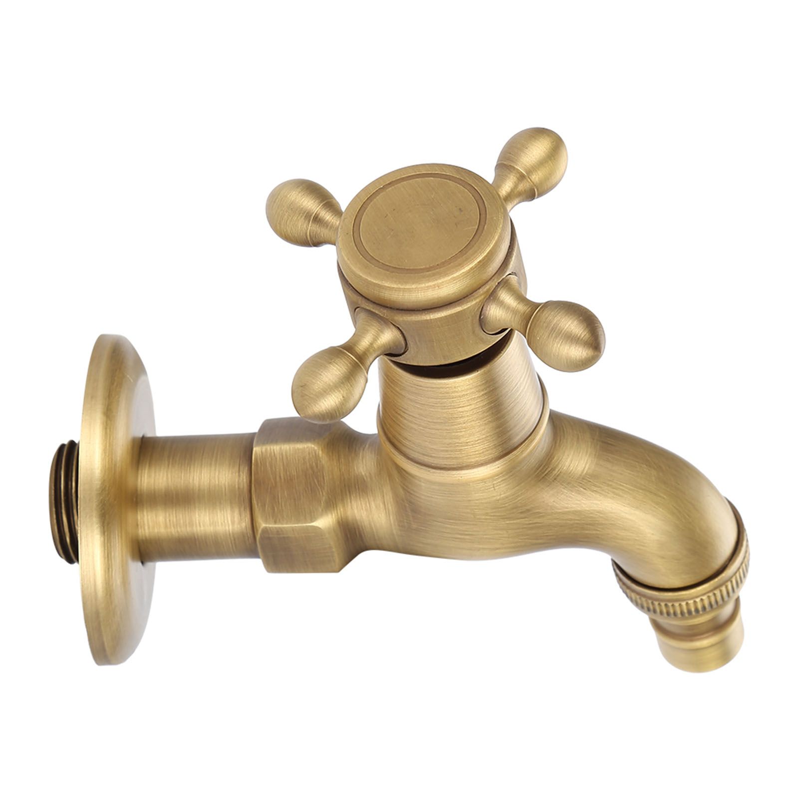 Vintage Solid Brass Single Handle Faucet for Washing Machine Wall Mounted view 9