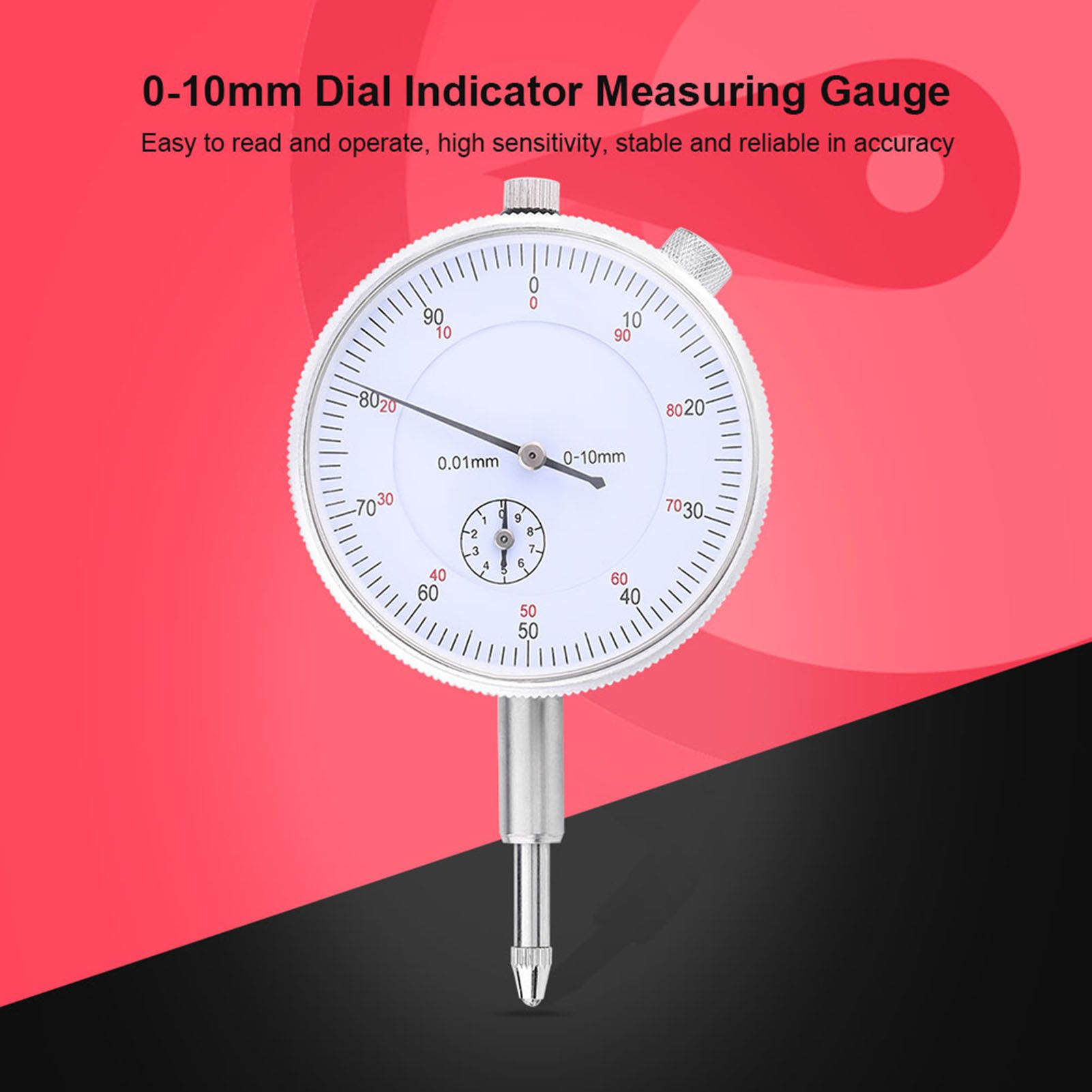 0-10mm Dial Indicator Gauge 0.01mm Accuracy Measuring Meter High Precision view 2