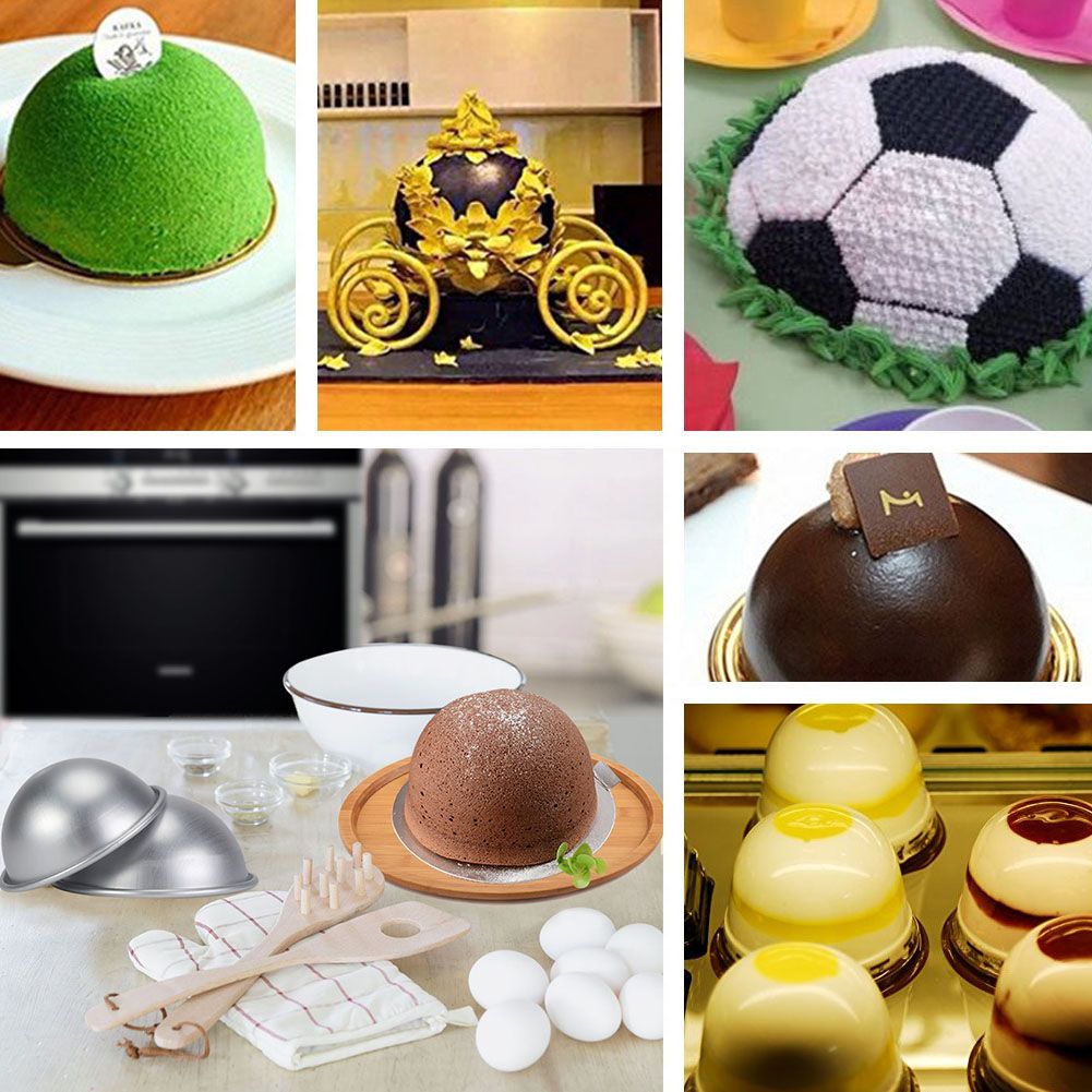 9cm Semicircle Mold Aluminum Hemisphere Chiffon Cake Pan Bikini Cake Dessert view 12