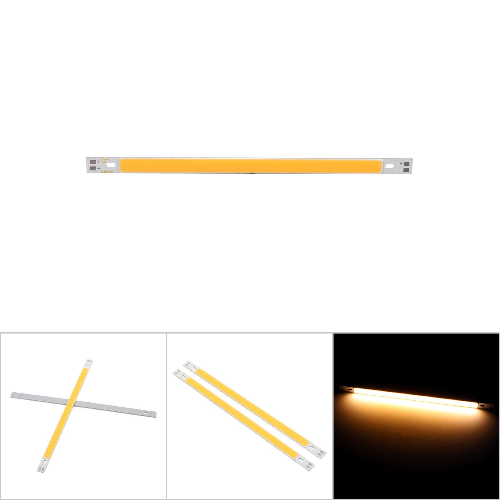 2pcs 10W COB LED Strip Lights Bulb Lamp 12-14V 1000LM for DIY 200x10MM Warm White view 6