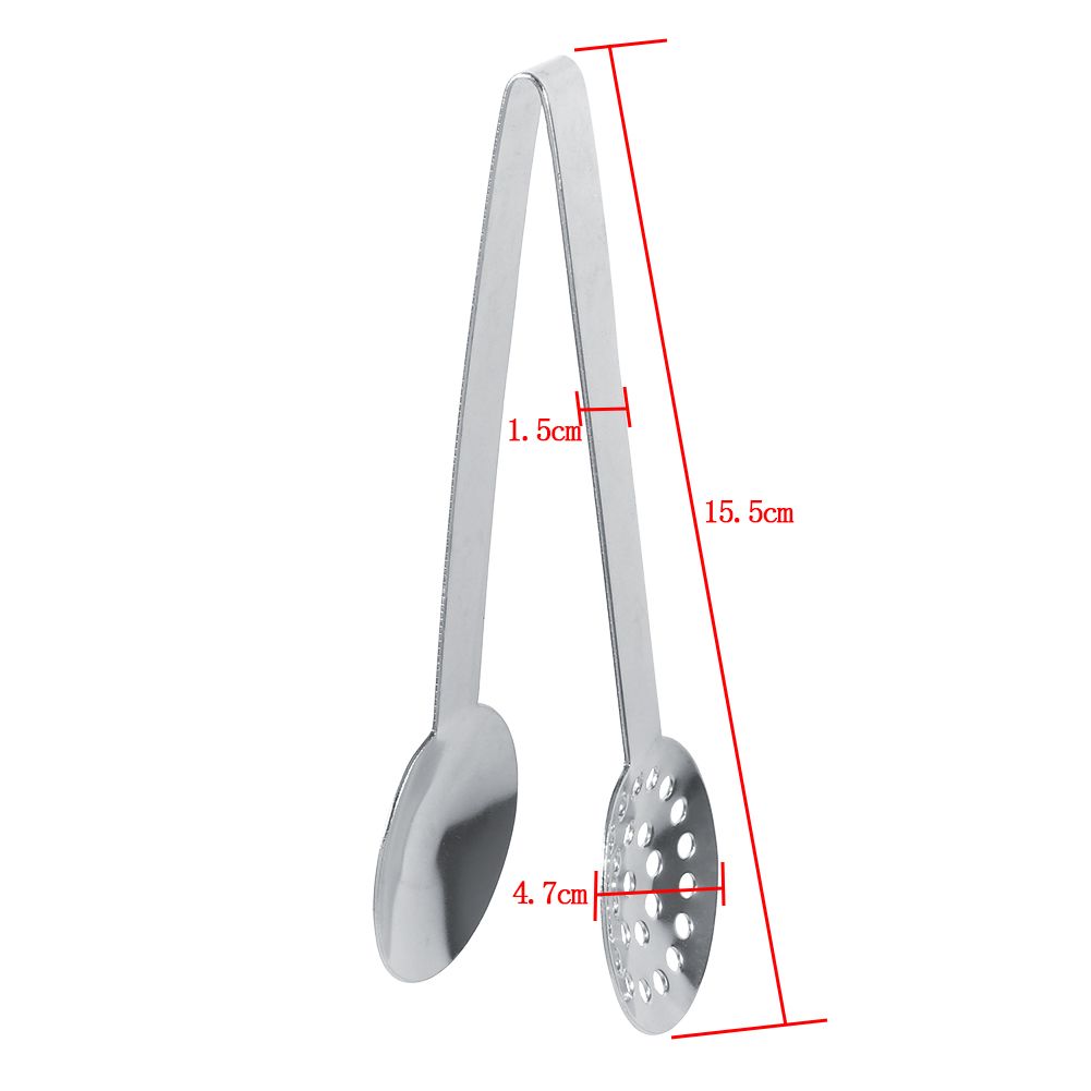 2pcs Kitchen Craft Tool Stainless Steel Round Tea Bag Tongs Squeezer Holder Grip view 14