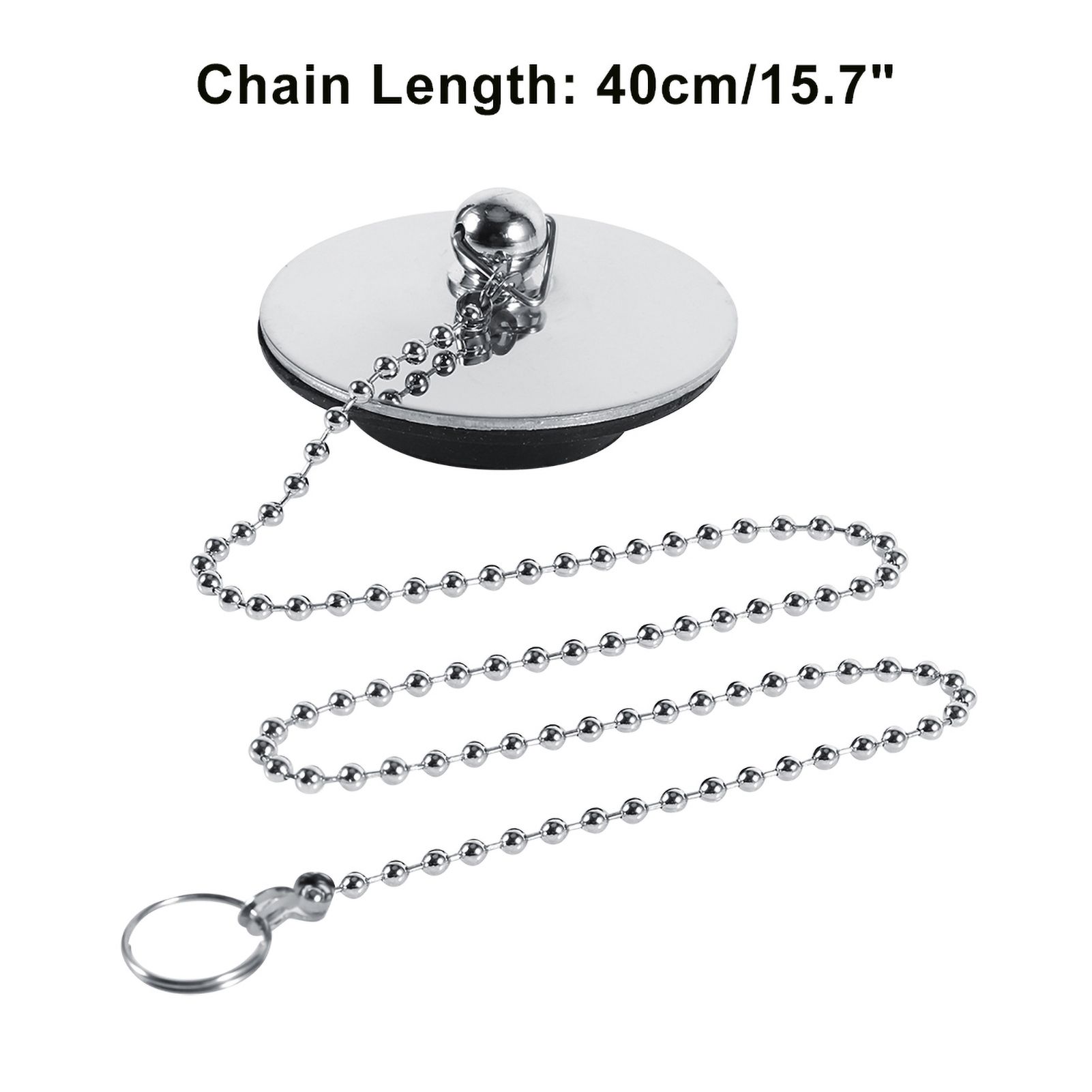 Chrome Kitchen Sink Bathroom Bathtub Drain Cover Stopper Solid Metal Waste view 9