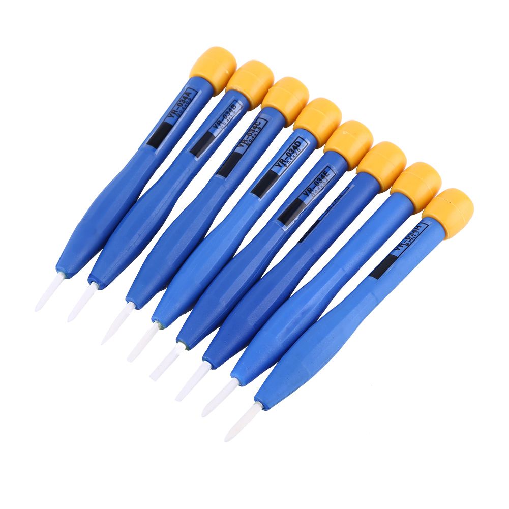 8pcs Adjust Frequency Screwdriver Anti static Plastic Ceramic Set Home Hand