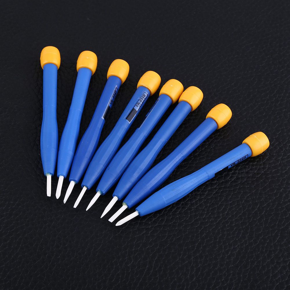 8pcs Adjust Frequency Screwdriver Anti static Plastic Ceramic Set Home Hand view 7