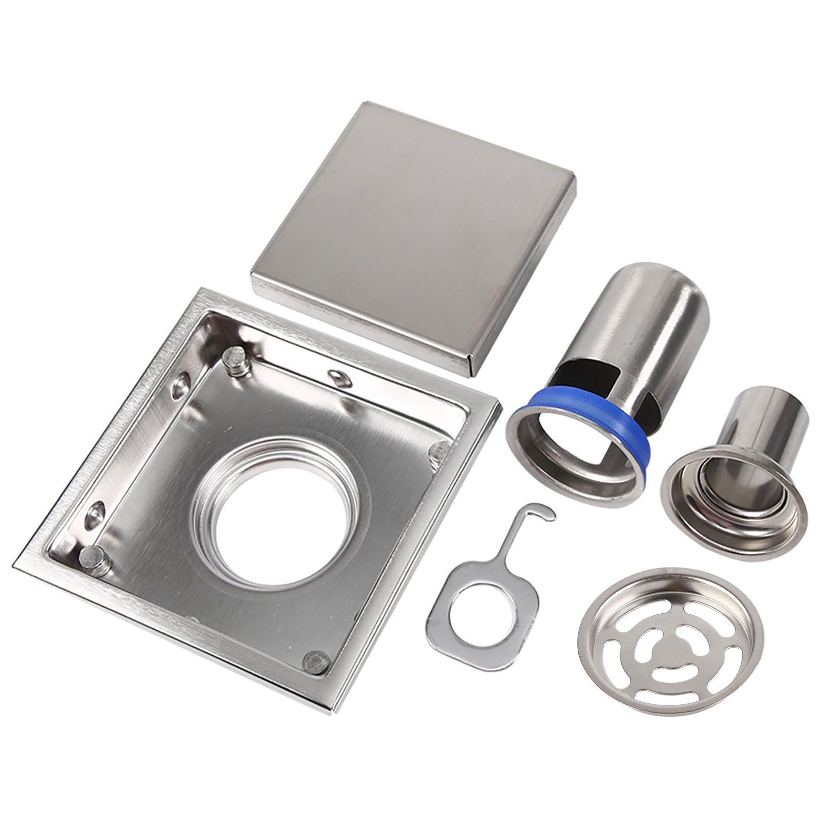 304 Stainless Steel 110 X 110mm Bathroom Shower Tile Insert Square Shower view 15