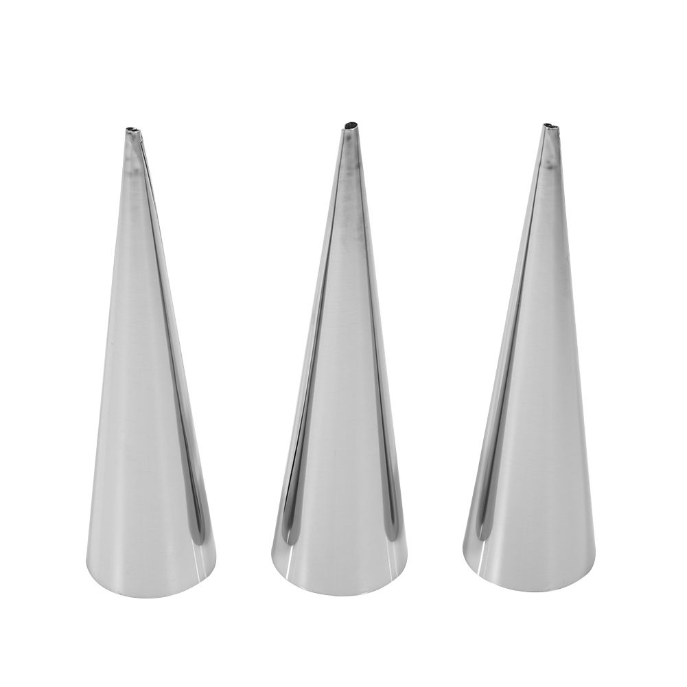 3pcs Pack Stainless Steel NOn Stick Dessert Cannoli Croissant Tubes Baking