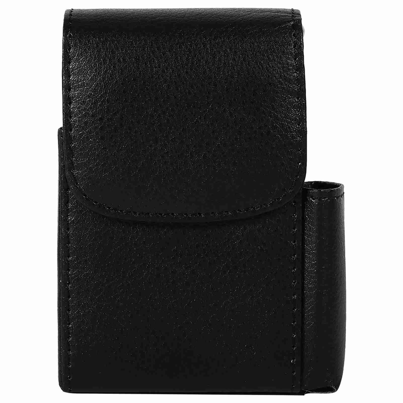 Cigarette Case PU Leather Smoke Tobacco Pouch Lighter Holder Storage Box view 10
