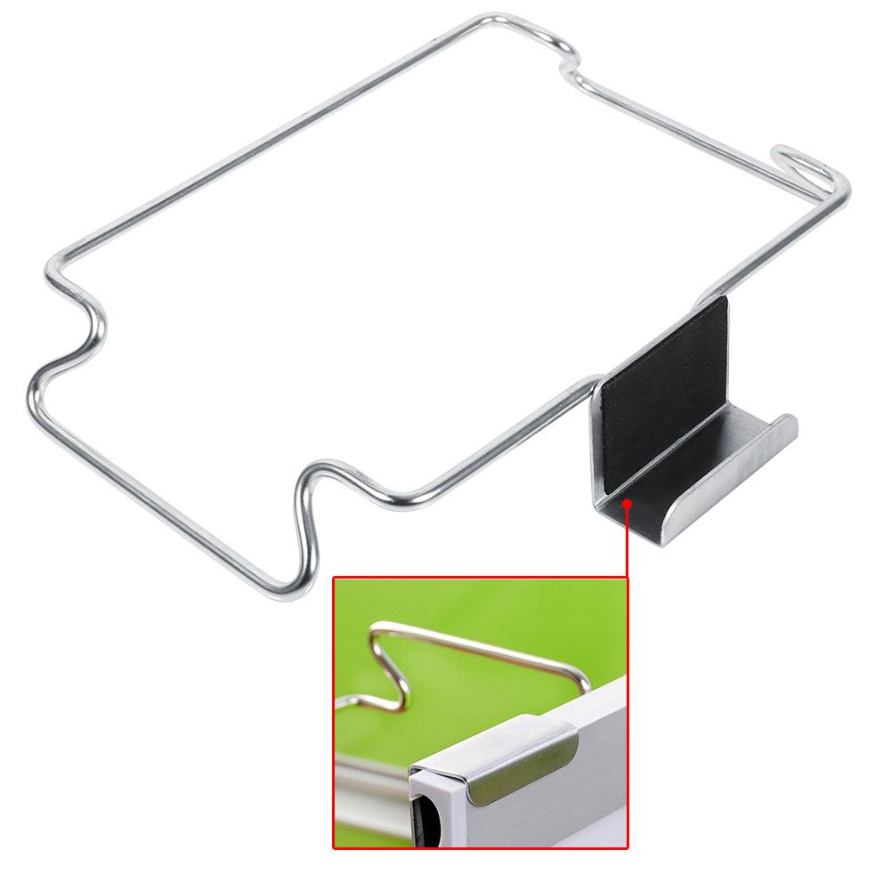 Creative Back Door Stainless Steel Trash Bag Hanging Rack Shelf Storage Hook view 9