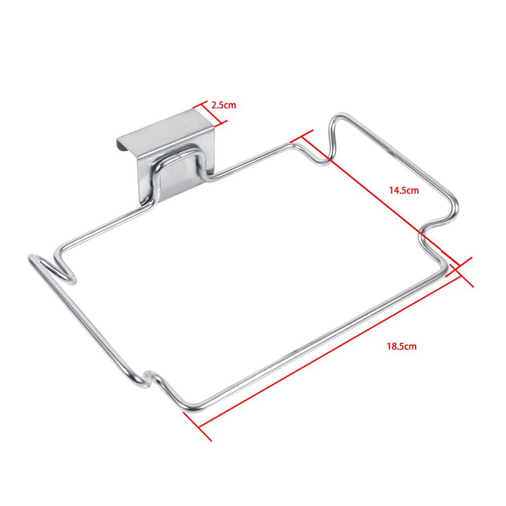 Creative Back Door Stainless Steel Trash Bag Hanging Rack Shelf Storage Hook view 11