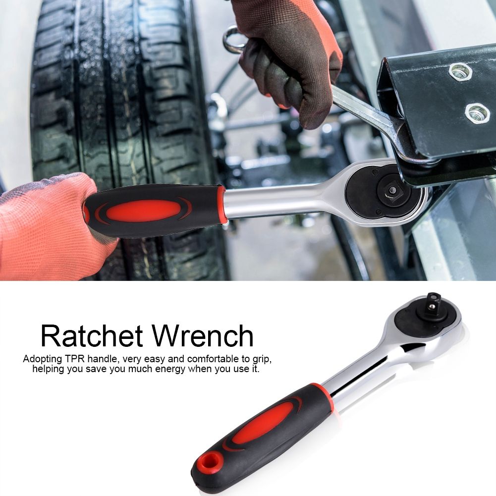 1PC Heavy Duty 1/4" Drive Quick Release Ratchet Socket Wrench Hand Bike Car view 4