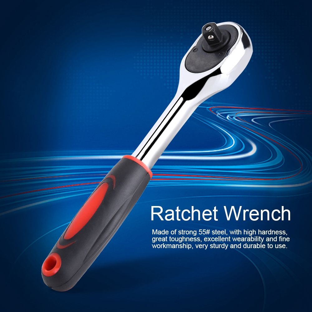1PC Heavy Duty 1/4" Drive Quick Release Ratchet Socket Wrench Hand Bike Car view 5