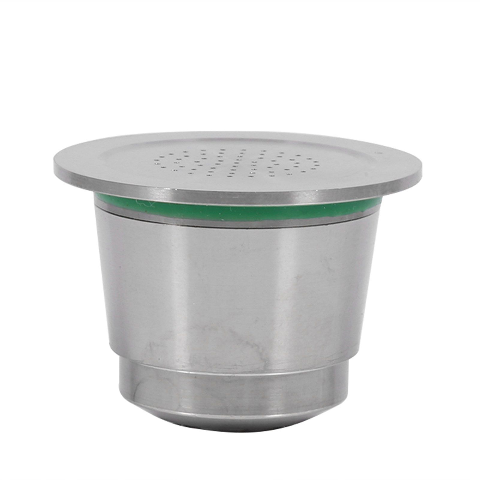Stainless steel Refillable Reusable Coffee Capsule With Spoon Compatible For view 2