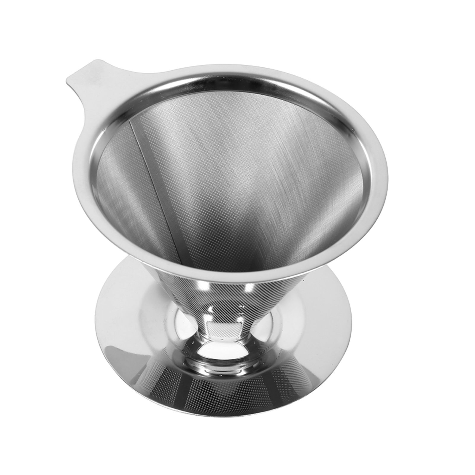 1Pc Stainless Steel Pour Over Coffee Dripper Double Layer Mesh Filter Cup view 5