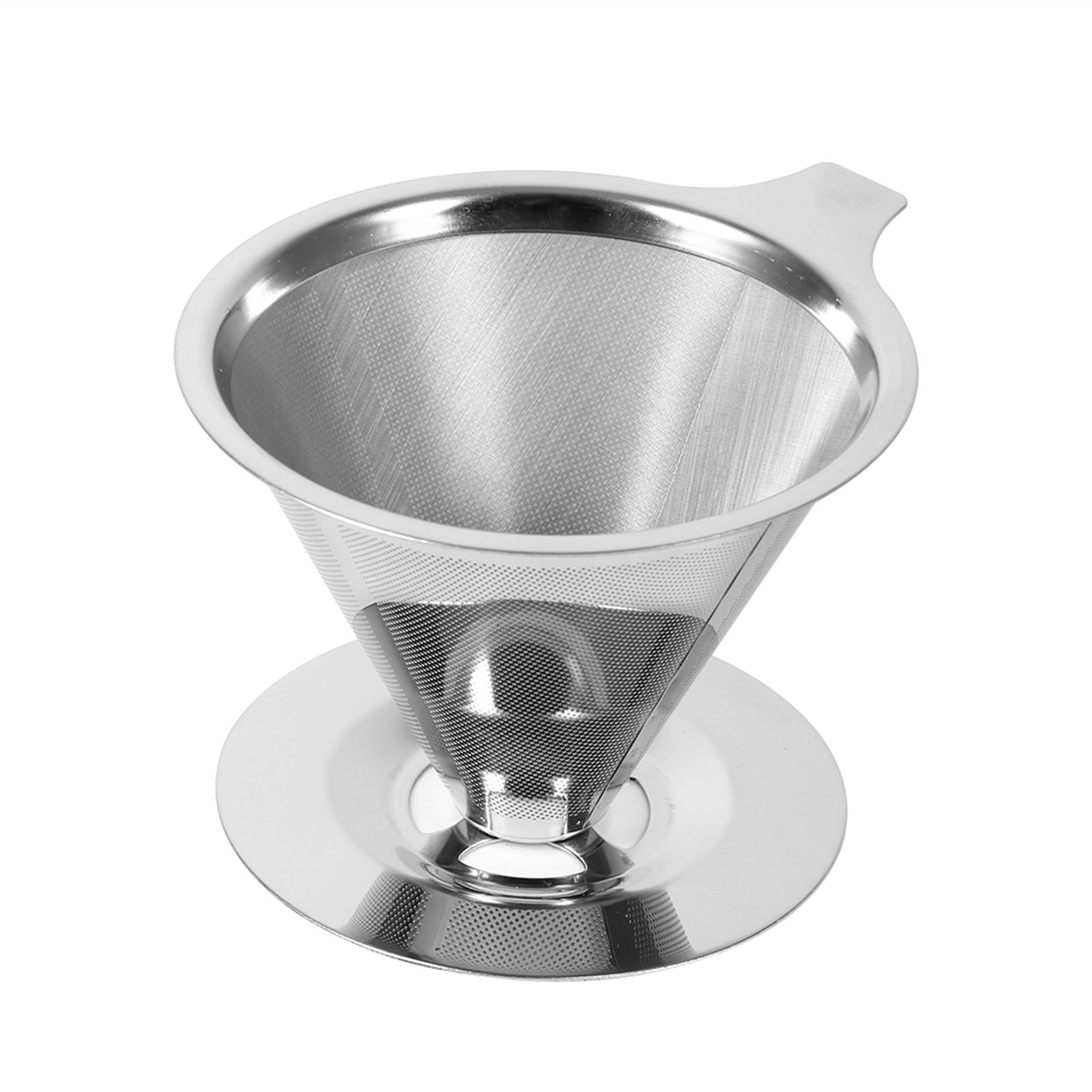 1Pc Stainless Steel Pour Over Coffee Dripper Double Layer Mesh Filter Cup view 14