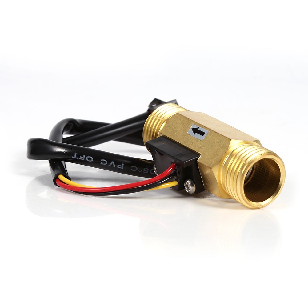1Pc New G1/2" Copper Hall Effect Liquid Water Flow Sensor Switch Flowmeter view 2