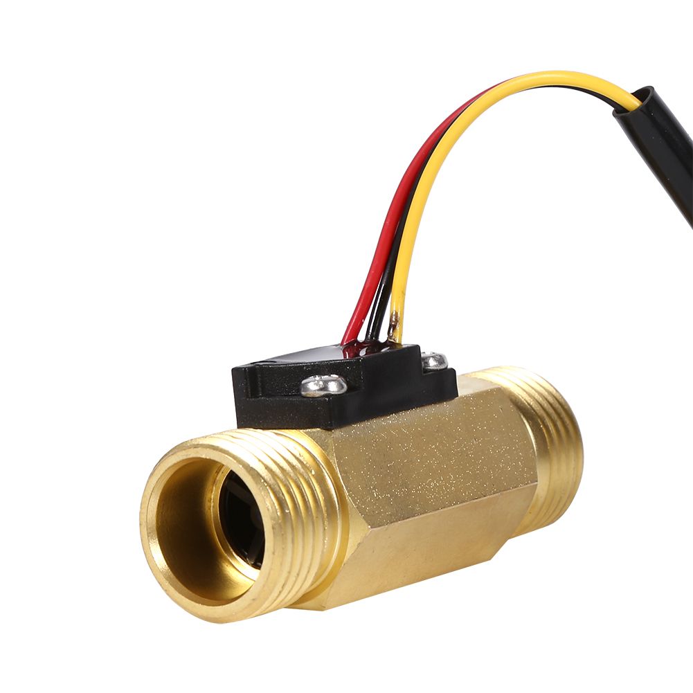 1Pc New G1/2" Copper Hall Effect Liquid Water Flow Sensor Switch Flowmeter view 3