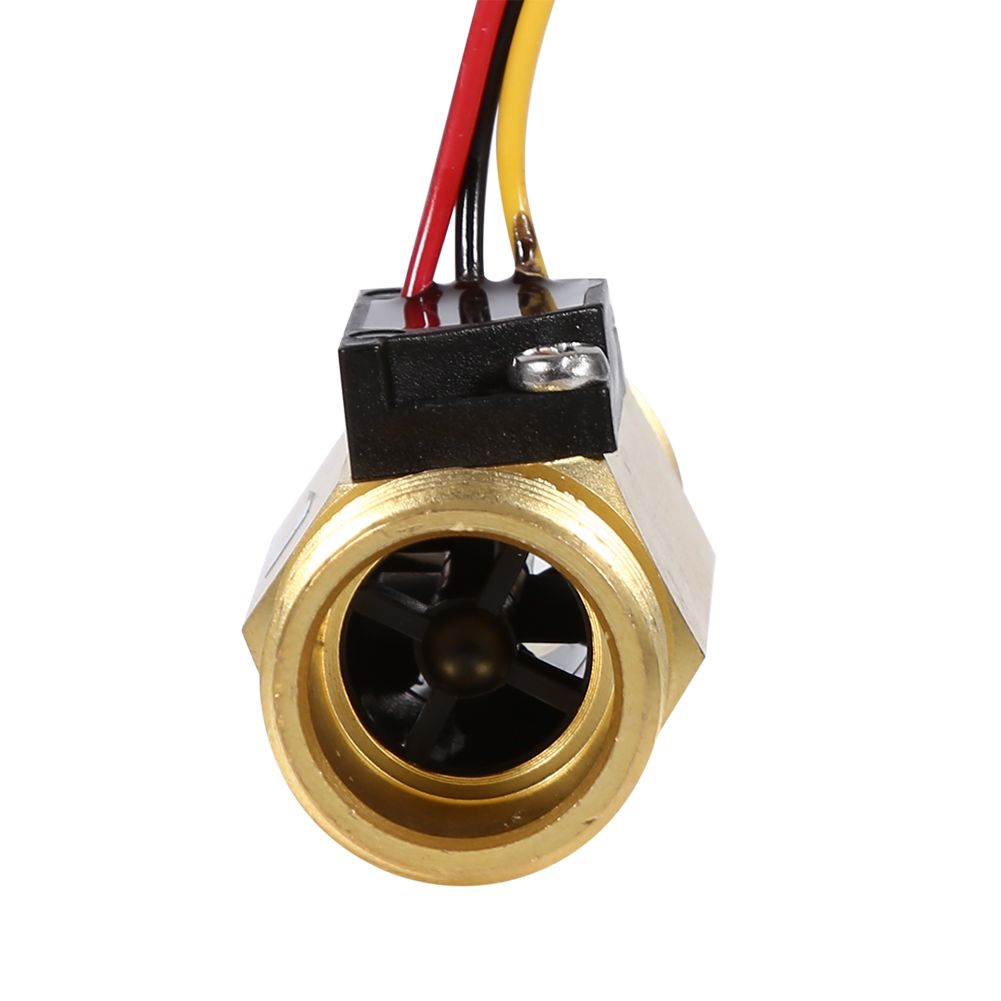 1Pc New G1/2" Copper Hall Effect Liquid Water Flow Sensor Switch Flowmeter view 5