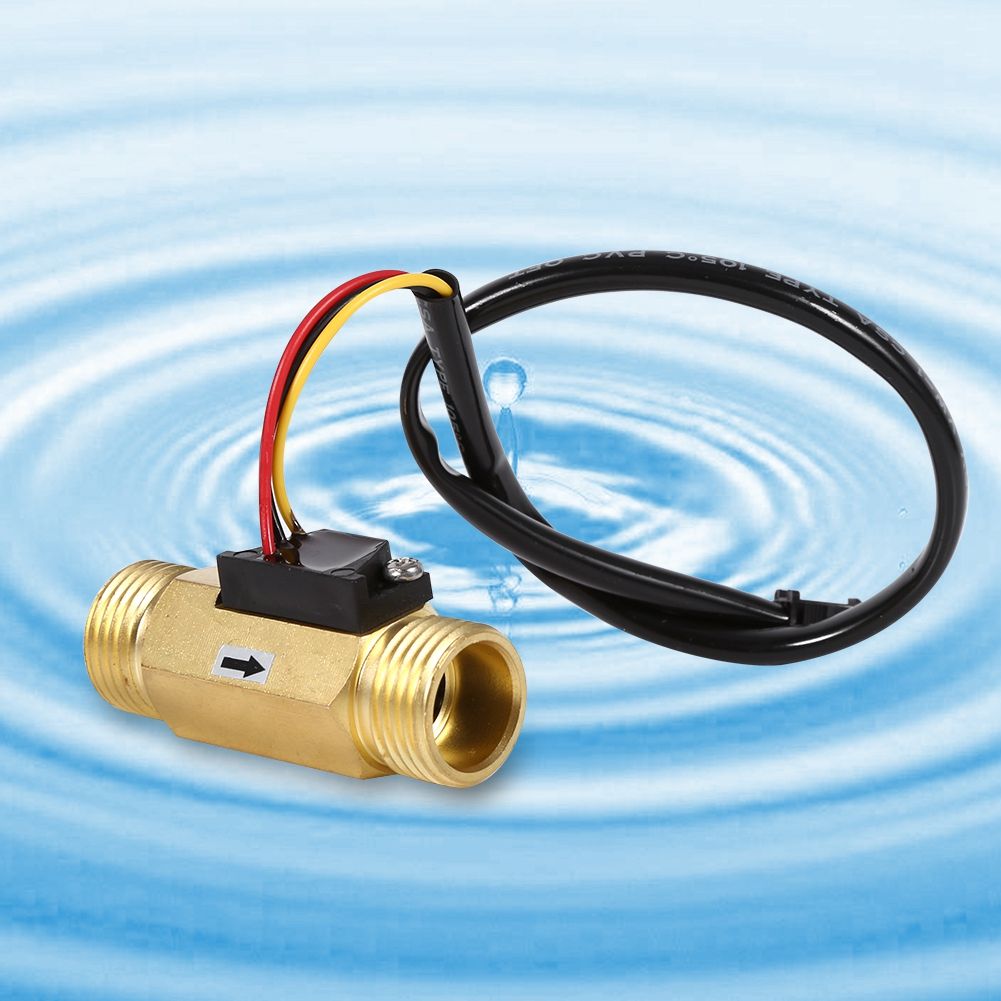 1Pc New G1/2" Copper Hall Effect Liquid Water Flow Sensor Switch Flowmeter view 11