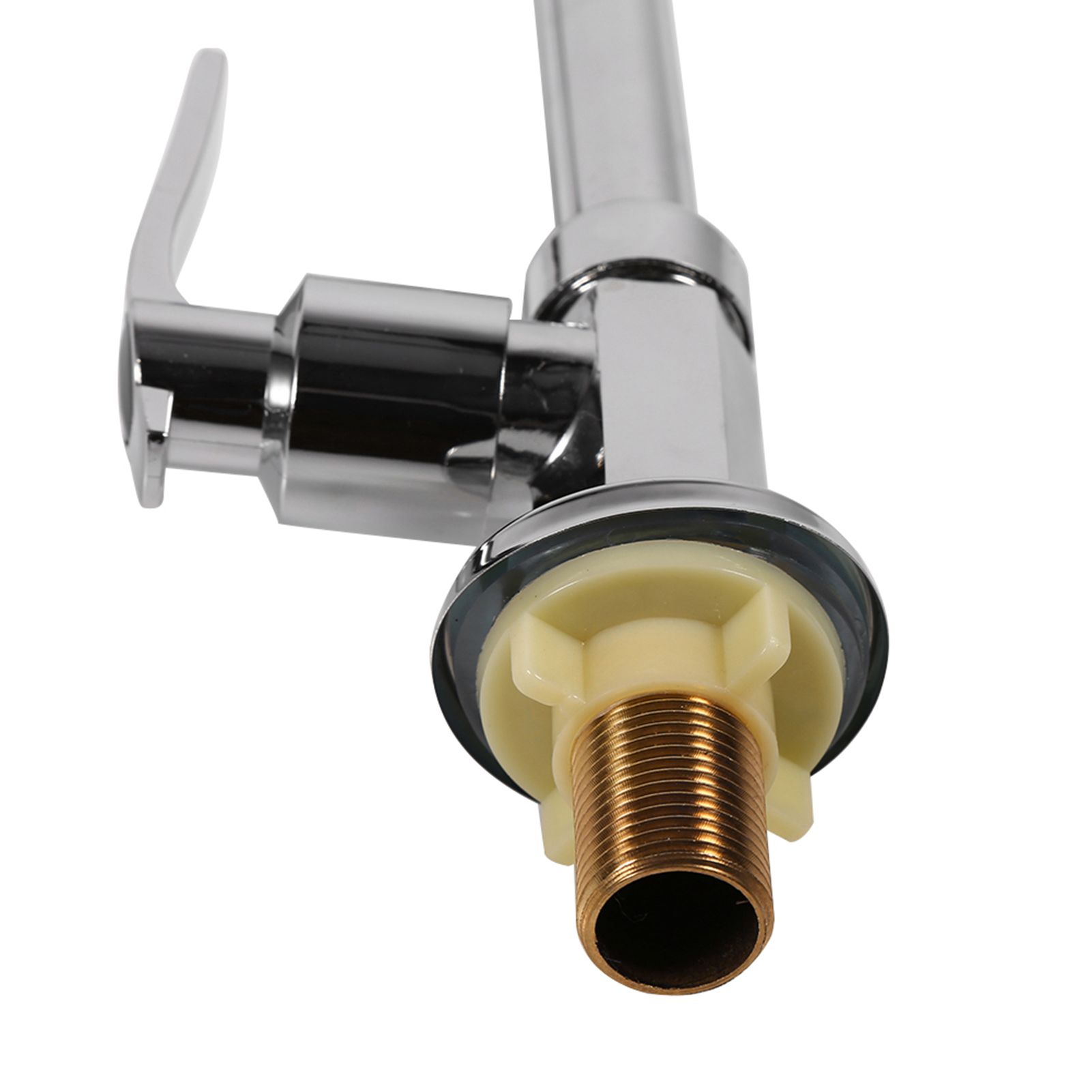Zinc Alloy Swivel Spout Single Handle Sink Kitchen Faucet Pull Down Spray Cold view 6