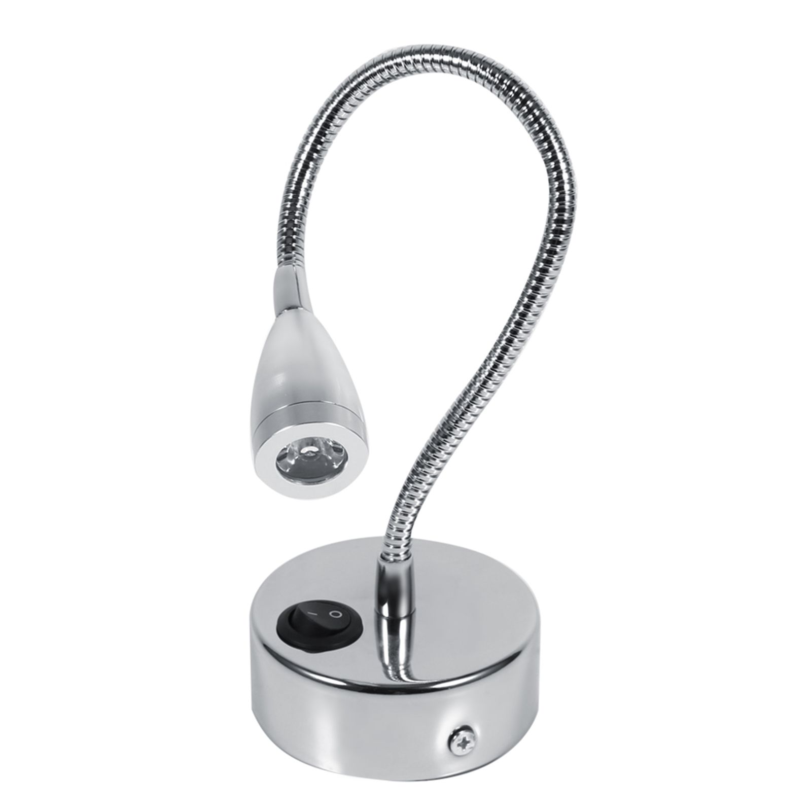 Silver LED Wall Lamps Flexible Gooseneck Bedroom Bedside Reading Light Warm view 5