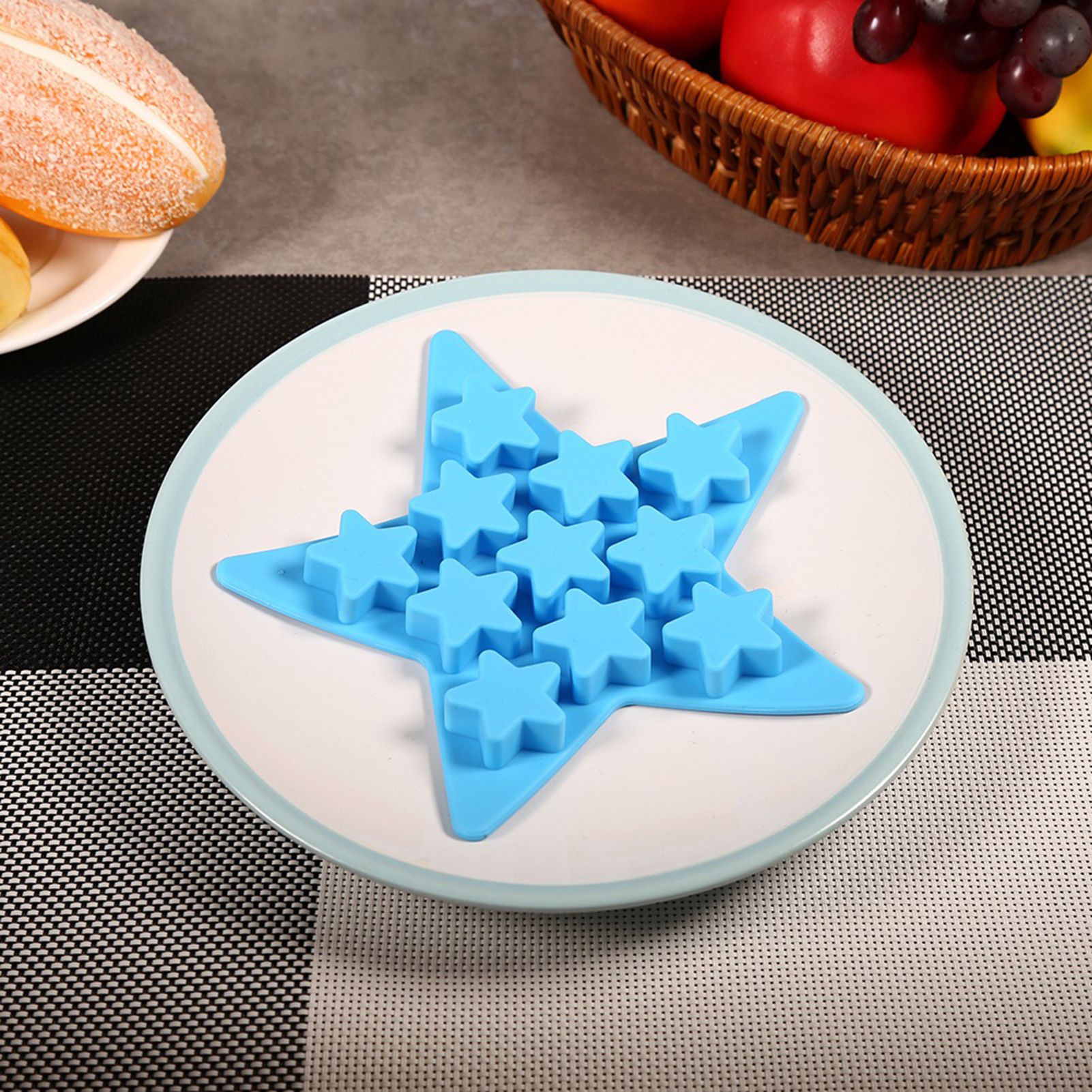 Five Star Shaped Cool Silicone Ice Cube Tray Freeze Mold Maker Tools for Club view 5