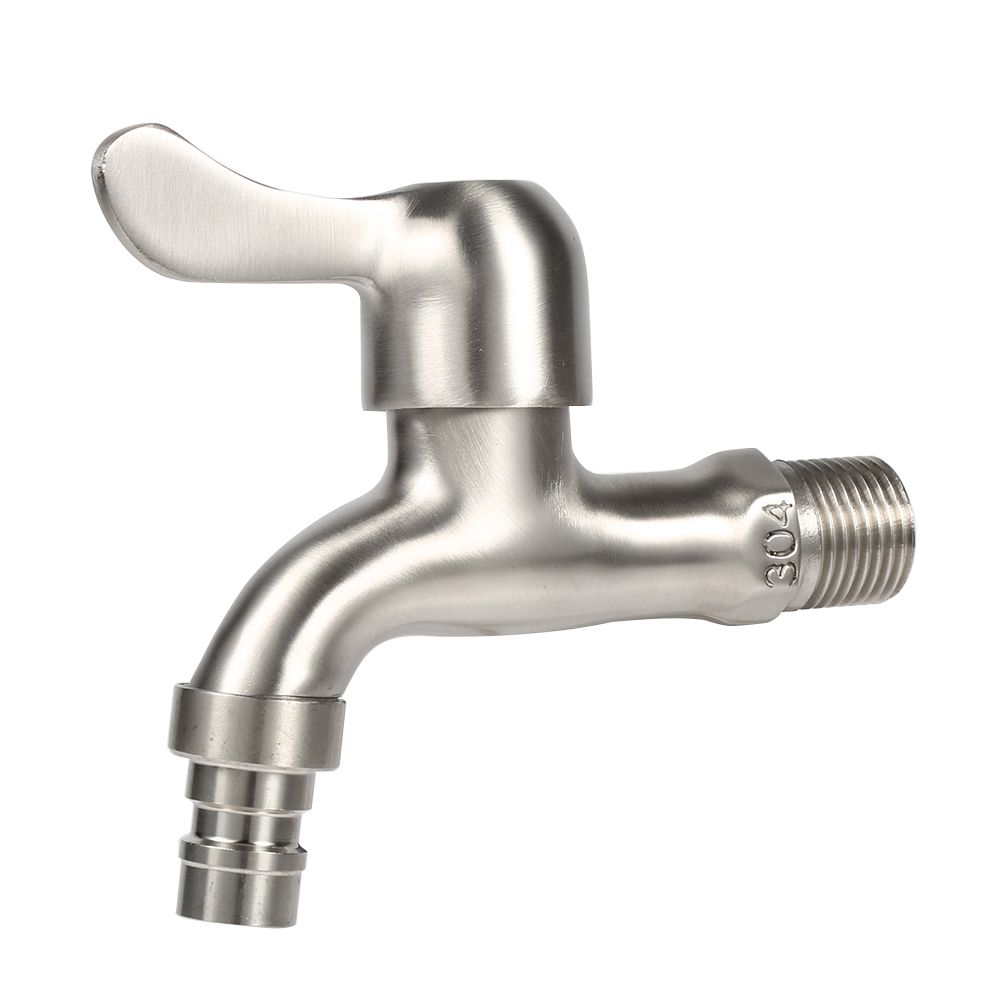 G1/2'' Washing Machine Tub Tap 304 Stainless Steel Chrome Clod Water Faucet view 3
