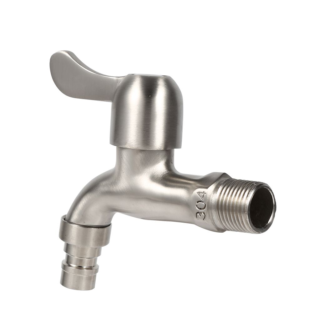 G1/2'' Washing Machine Tub Tap 304 Stainless Steel Chrome Clod Water Faucet view 4