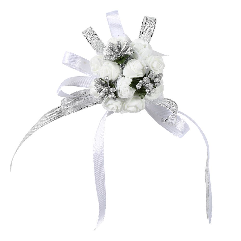 Beautiful Hand Ribbon Flower Bridal Bridesmaid Wrist Corsage Prom Wedding