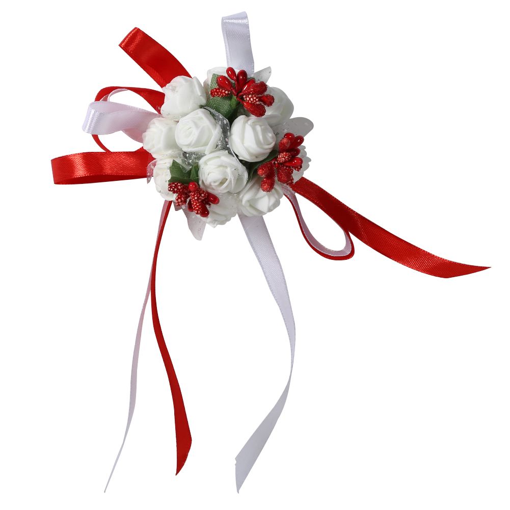 Beautiful Hand Ribbon Flower Bridal Bridesmaid Wrist Corsage Prom Wedding