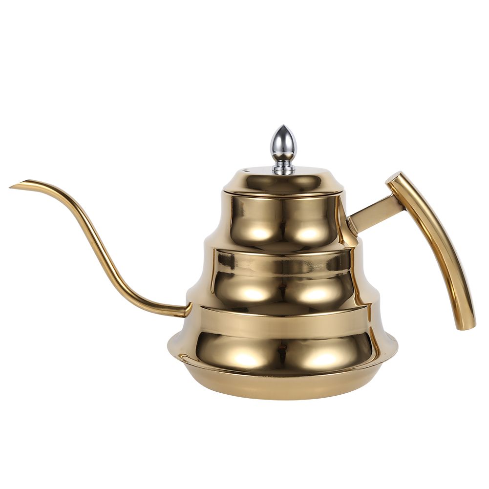 Bamboo Joint Design Stainless Steel Gooseneck Coffee Kettle Drip Pot Maker