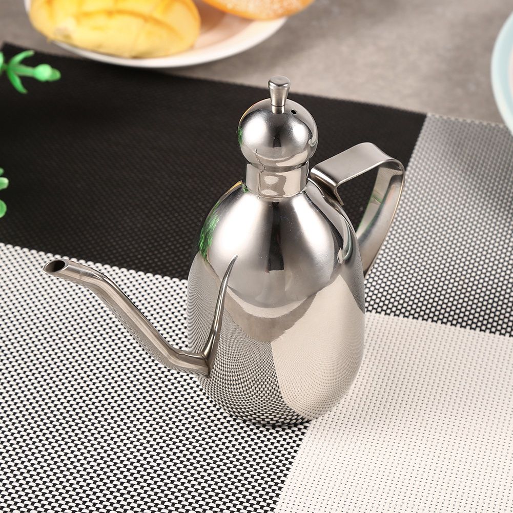 1Pc 0.35L Stainless Steel Olive Oil Dispenser Vinegar Pot Bottle Home Kitchen view 8