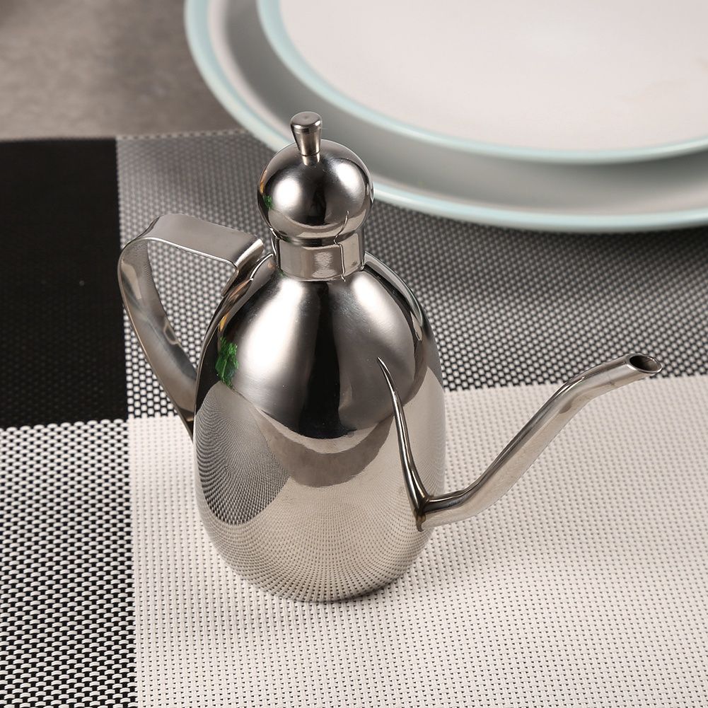 1Pc 0.35L Stainless Steel Olive Oil Dispenser Vinegar Pot Bottle Home Kitchen view 9